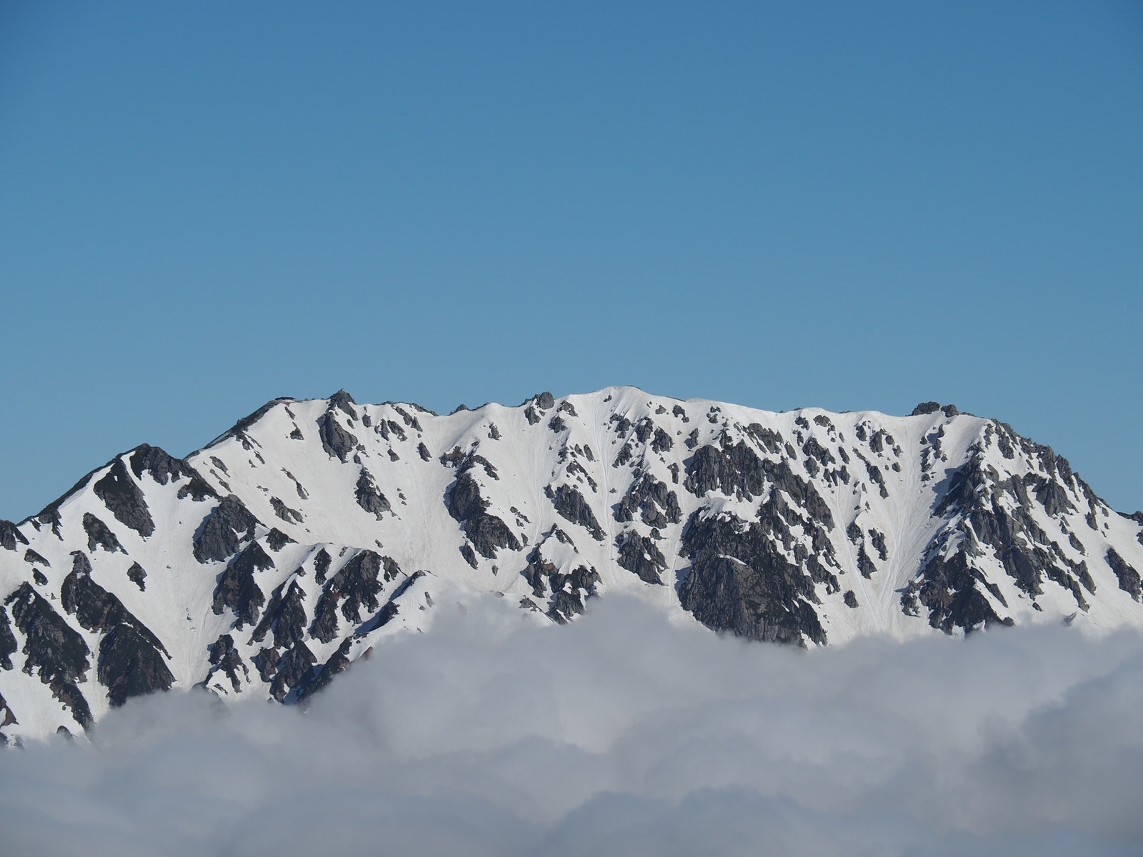 残雪期 雪山登山 針ノ木岳 日本三大雪渓の１つを行く 静かな山の頂へ