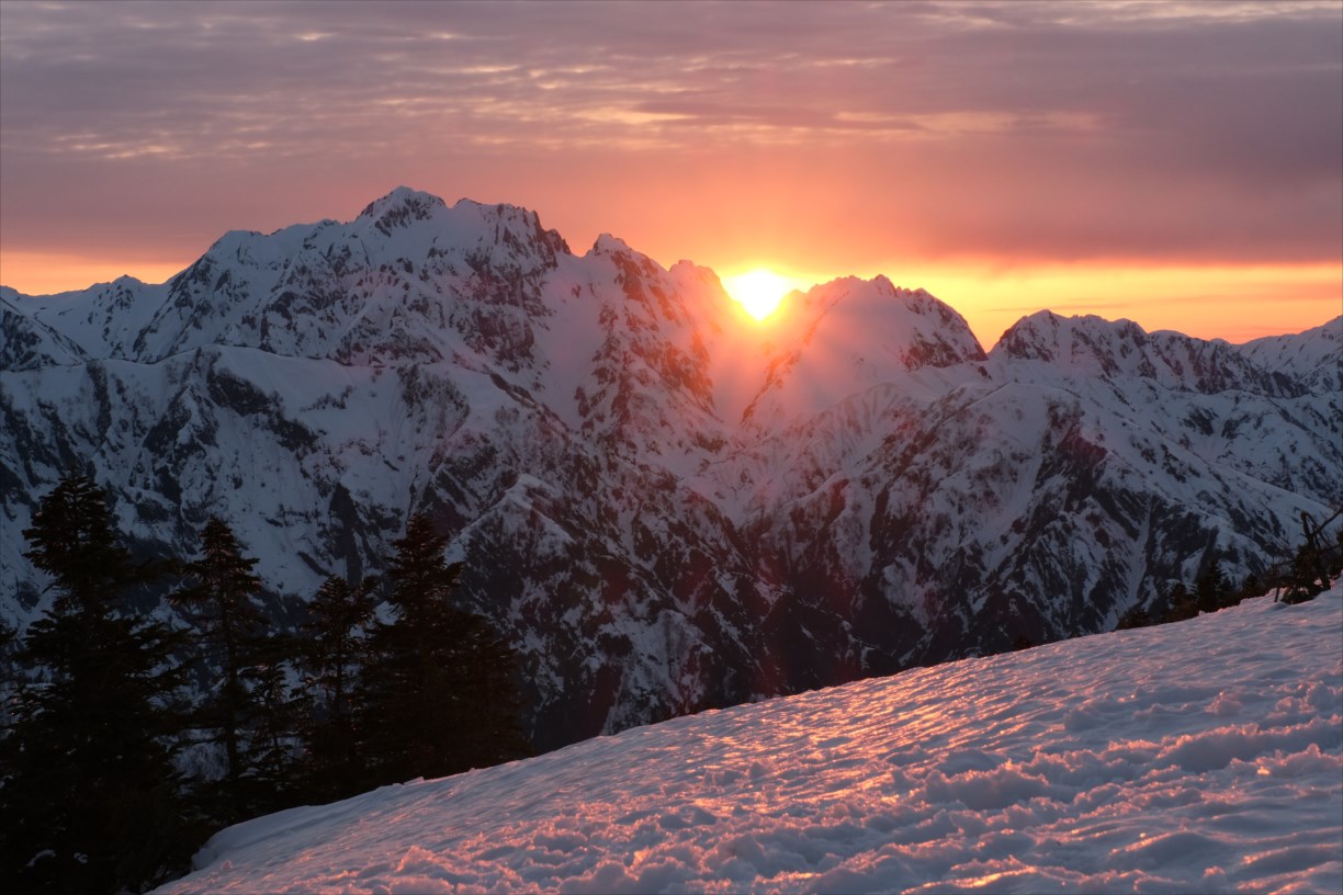 残雪期 雪山登山 鹿島槍ヶ岳 G W に行く雷鳥天国と双子耳 2ページ目 2ページ中 静かな山の頂へ