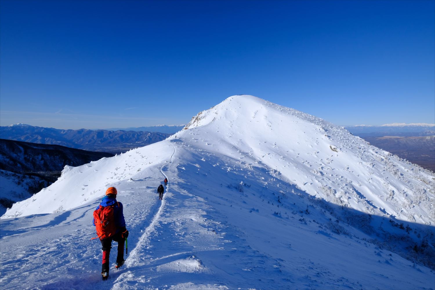 【厳冬期・雪山登山】硫黄岳・天狗岳 (74)