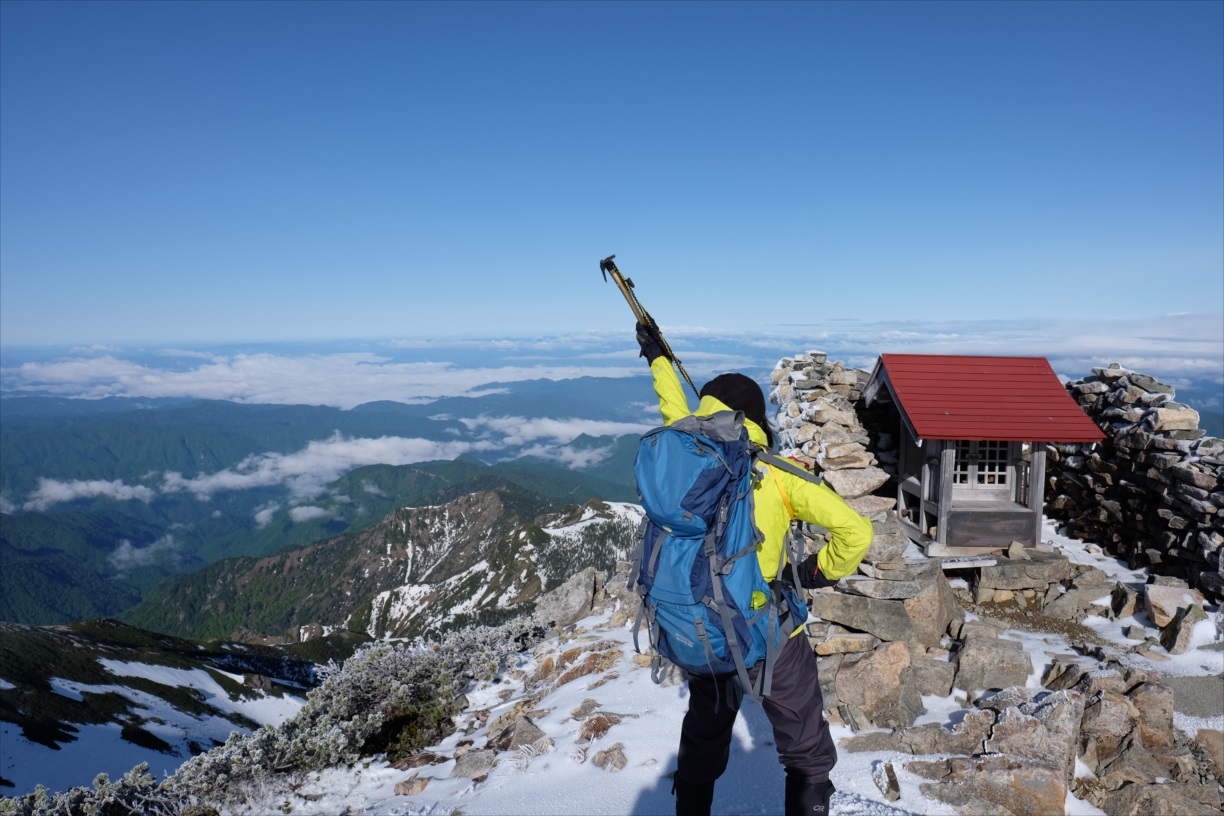 【残雪期・雪山登山】笠ヶ岳 (41)